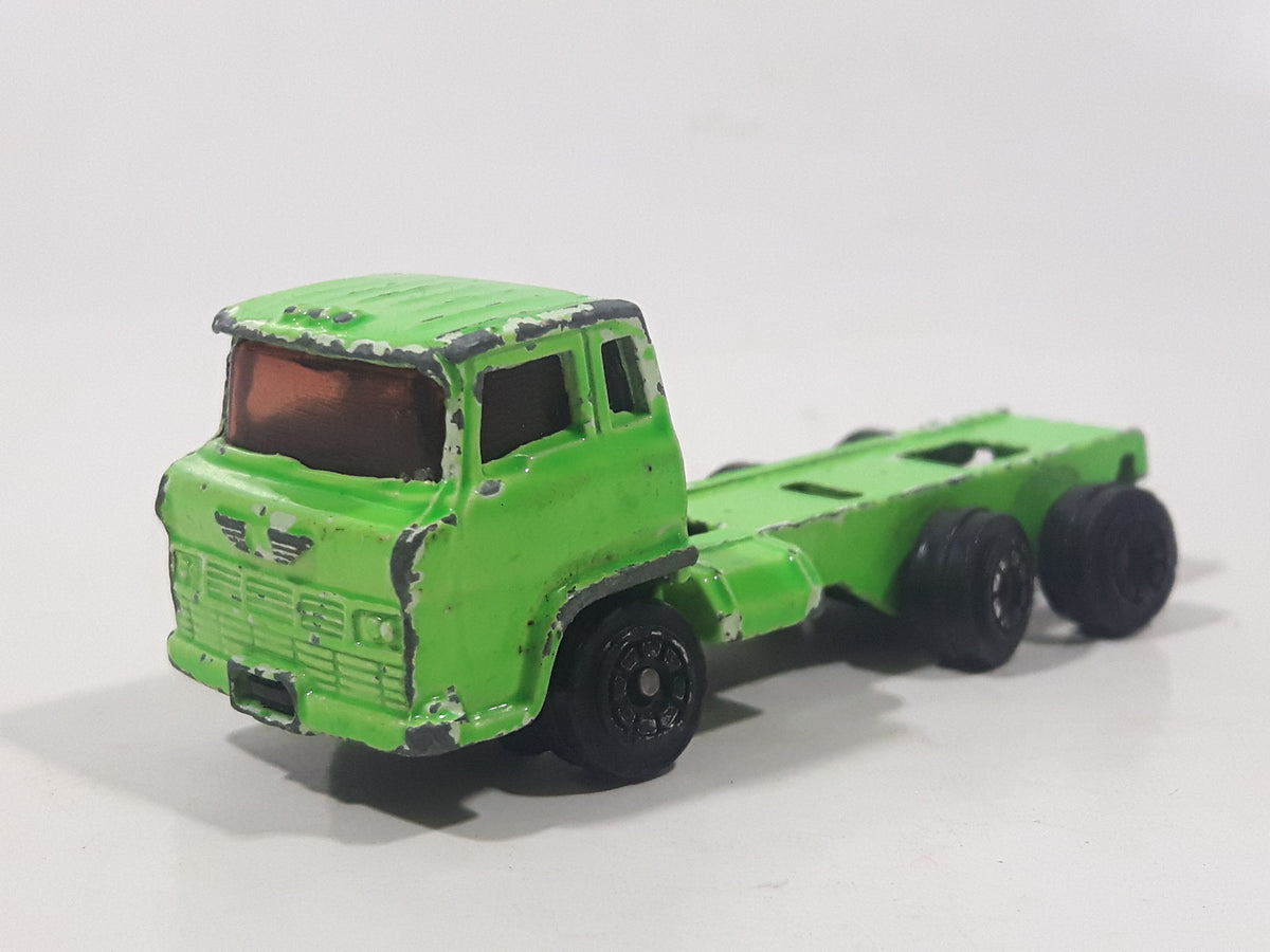 Vintage Cabover Semi Truck Bright Green Die Cast Toy Car Vehicle ...