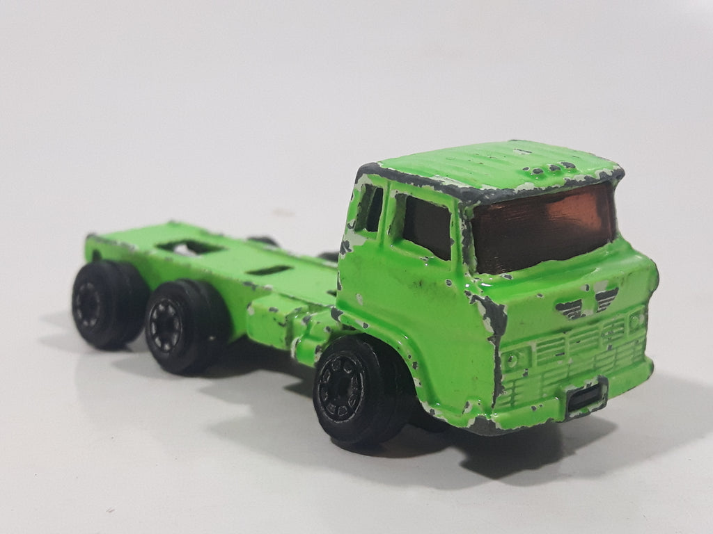 Vintage Cabover Semi Truck Bright Green Die Cast Toy Car Vehicle ...