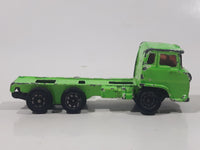 Vintage Cabover Semi Truck Bright Green Die Cast Toy Car Vehicle