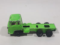 Vintage Cabover Semi Truck Bright Green Die Cast Toy Car Vehicle