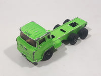 Vintage Cabover Semi Truck Bright Green Die Cast Toy Car Vehicle