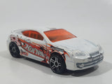 2004 Hot Wheels Track Aces Hyundai Tiburon White Die Cast Toy Car Vehicle