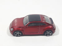 2012 Hot Wheels Volkswagen New Beetle Metalflake Dark Red Die Cast Toy Car Vehicle