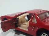 Vintage Soma Pontiac Fiero Turbo Red Die Cast Toy Car Vehicle with Opening Doors