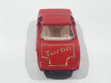 Vintage Soma Pontiac Fiero Turbo Red Die Cast Toy Car Vehicle with Opening Doors