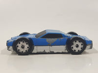 Vintage LTI Blue and White Police 911 Double Sided Die Cast Toy Flip Car Vehicle