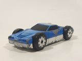 Vintage LTI Blue and White Police 911 Double Sided Die Cast Toy Flip Car Vehicle