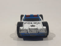 Vintage LTI Blue and White Police 911 Double Sided Die Cast Toy Flip Car Vehicle