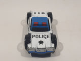 Vintage LTI Blue and White Police 911 Double Sided Die Cast Toy Flip Car Vehicle