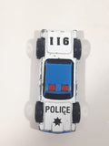 Vintage LTI Blue and White Police 911 Double Sided Die Cast Toy Flip Car Vehicle