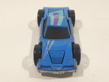 Vintage LTI Blue and White Police 911 Double Sided Die Cast Toy Flip Car Vehicle