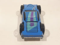 Vintage LTI Blue and White Police 911 Double Sided Die Cast Toy Flip Car Vehicle