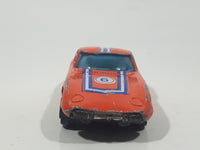 Vintage Yatming No. 1006 Toyota 2000 GT Orange Die Cast Toy Car Vehicle