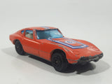 Vintage Yatming No. 1006 Toyota 2000 GT Orange Die Cast Toy Car Vehicle