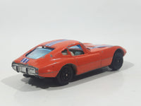 Vintage Yatming No. 1006 Toyota 2000 GT Orange Die Cast Toy Car Vehicle