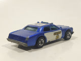 1985 Hot Wheels Sheriff Patrol Metalflake Blue Die Cast Toy Cop Police Car Vehicle