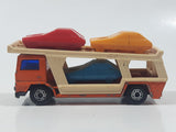 Vintage 1976 Lesney Matchbox Superfast No. 11 Car Transporter Semi Truck Orange Die Cast Toy Car Vehicle Made in England