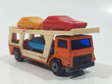 Vintage 1976 Lesney Matchbox Superfast No. 11 Car Transporter Semi Truck Orange Die Cast Toy Car Vehicle Made in England