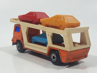 Vintage 1976 Lesney Matchbox Superfast No. 11 Car Transporter Semi Truck Orange Die Cast Toy Car Vehicle Made in England