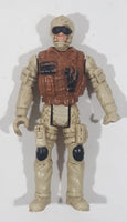Vintage G.I. Joe Style Pilot Soldier 3 3/4" Tall Toy Action Figure Chewed Hands