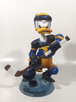 Disney Disneyland Resort Donald Duck Ice Hockey Player Bobble Head 7 1/2" Tall Resin Sculpture