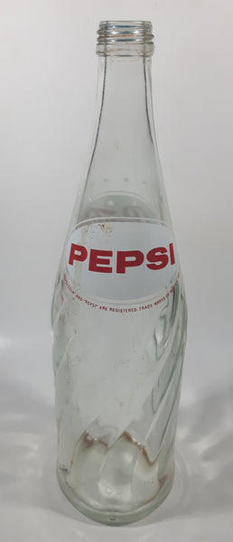 Vintage 1974 Pepsi Cola 26 FL OZ Money Back Bottle 12" Tall Glass Soda Pop Bottle