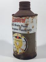 Vintage Hard To Find Castrol HD Brake Fluid 12 Oz 5 5/8" Tall Metal Can