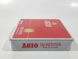 Vintage Agio Petitos 20 Cigars Red Hinged Tin Metal Case Holder Made in Holland
