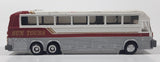 1994 Road Champs Tour Buses Eagle Coach Bus Sun Tours Canyonlands White and Red Die Cast Toy Car Vehicle