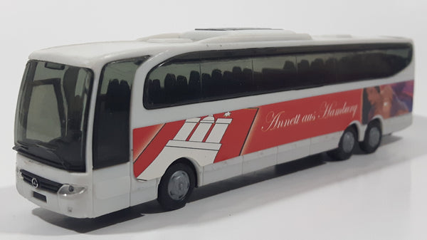 Rare Erotikserie No. 14 Limited Edition Mercedes-Benz Travego Reisebus Bus No. WG-155 Annett aus Hamburg White 1:87 Scale Plastic Die Cast Toy Car Vehicle