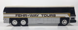 Fehr-Way Coach Bus White Plastic Toy Coin Bank