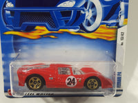 2002 Hot Wheels Ferrari P4 Red Die Cast Toy Car Vehicle New In Package