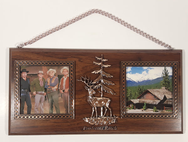 Vintage A & F Canada Ponderosa Ranch TV Show Deer Under Tree 6 3/8" x 12 3/4" Wood Wall Plaque