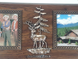 Vintage A & F Canada Ponderosa Ranch TV Show Deer Under Tree 6 3/8" x 12 3/4" Wood Wall Plaque