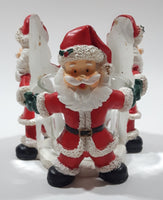 Santa Claus 3 3/4" Tall Heavy Resin Candle Holder