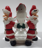 Santa Claus 3 3/4" Tall Heavy Resin Candle Holder