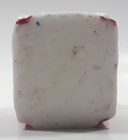 Christmas Themed Red and White Church Shaped 5" Tall Wax Candle
