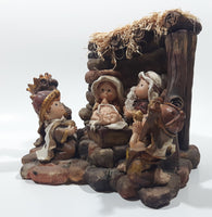 Christmas Mary Joseph Jesus Three Kings Nativity Display 8" Wide Resin Ornament