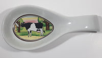 Dairy Cow Themed 6 1/4" Long Ceramic Spoon Rest Holder