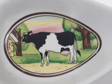 Dairy Cow Themed 6 1/4" Long Ceramic Spoon Rest Holder