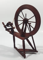 Vintage Spinning Wheel 6 1/4" Wide Wood Doll House Furniture