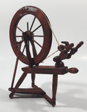 Vintage Spinning Wheel 6 1/4" Wide Wood Doll House Furniture