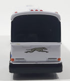 1990s Greyhound Bus White Die Cast Toy Car Vehicle with Rubber Tires