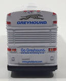 1990s Greyhound Bus White Die Cast Toy Car Vehicle with Rubber Tires