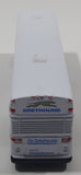 1990s Greyhound Bus White Die Cast Toy Car Vehicle with Rubber Tires