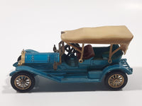 Vintage Lesney Matchbox Models of YesterYear No. Y-12 1909 Thomas Flyabout Teal Blue Die Cast Toy Antique Car Vehicle Busted Roof