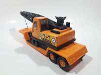 1980 Buddy L Crane Semi Trailer Orange Plastic and Pressed Steel Toy Car Vehicle Made in Japan