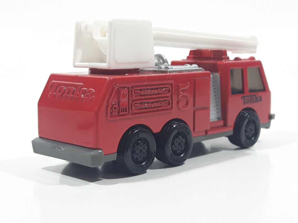 1992 Tonka Fire Ladder Truck Red Die Cast Toy Car Construction Equipme ...