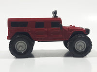 2006 McDonald's #1 Hummer H1 Push and Go Friction Motorized Dark Red Plastic Die Cast Toy Car Vehicle