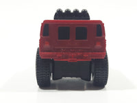 2006 McDonald's #1 Hummer H1 Push and Go Friction Motorized Dark Red Plastic Die Cast Toy Car Vehicle